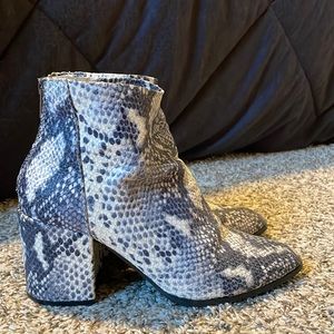 Steve Madden snakeskin booties